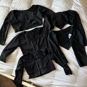 Arm Lipo Compression Garments Pack of 5 Black Size Small